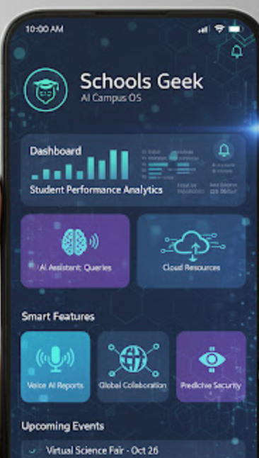 A person holding a smartphone showing a clean, modern app